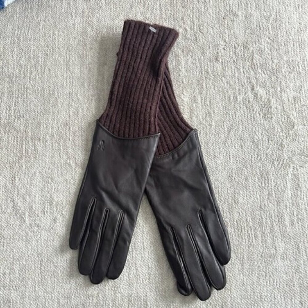 Frye Lambskin Gloves DARK BROWN NWOT